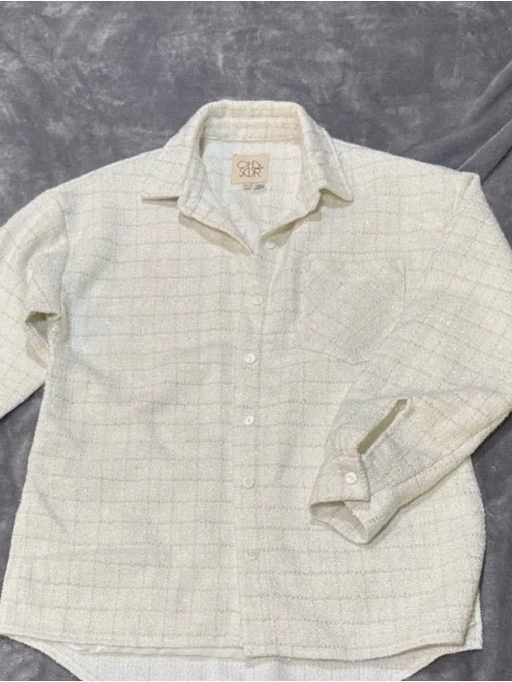 Chaser Cream Textured Jacket Button-Down new with out tags 🏷️